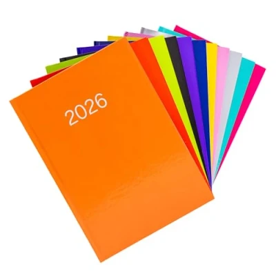 Image of evelay 2026 Diary A5 Week to View Full Year Office Organiser Planner Hardback Diaries Orange