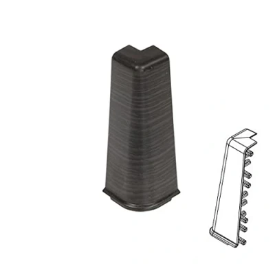 Image of Plastic Skirting Board High Line 2.5m PVC External Corner Dark Wenge M200