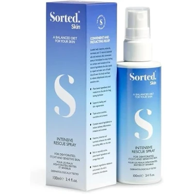 Image of Sorted Skin Intensive Rescue Spray, Perfect for Dry, Dehydrated &amp; Itchy Skin, Relief, Body Moisturiser, Suitable all Conditions 1 x 100ml