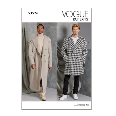 Image of Vogue V1976BB Men&#039;s Coat in Two Lengths BB (44 46 48 50 52)