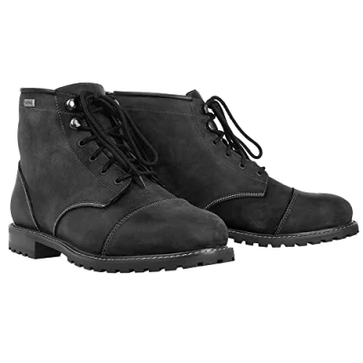 Image of Oxford Hardy Mens Leather Motorcycle Boots (Charcoal, uk_footwear_size_system, adult, men, numeric, medium, numeric_13)