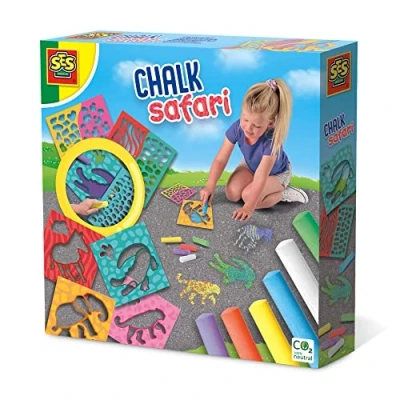 Image of SES Creative 02204 Playground Chalk Safari, White, 1 stück (1er Pack)