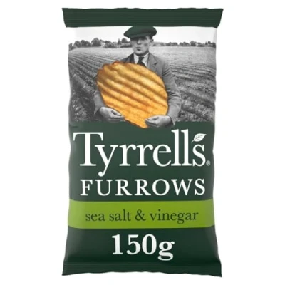 Image of Tyrrells Furrows Sea Salt &amp; Vinegar Sharing Crisps 150g