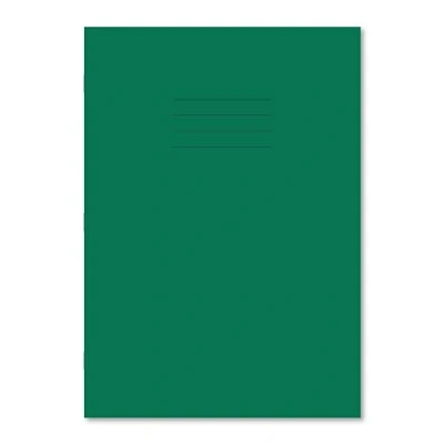 Image of Hamelin A4 Exercise Book, 8mm Ruled &amp; Margin, 64 Page, Dark Green, 50 Pack
