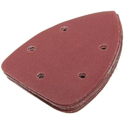 Image of 10pcs Mouse Sander Pads Sanding Sheets 320 Grits 5 Holes Detail Hook and Loop