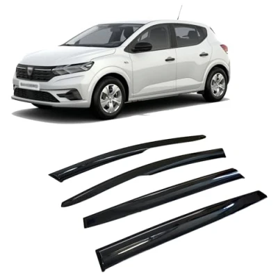 Image of CarJoy Wind Deflectors, Air Rain Side Window Compatible with Dacia Sandero Hatchback 2021 2024, Car Window, Protection, Stick on Pack of 4