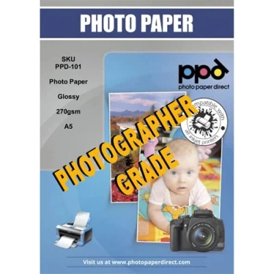Image of PPD Inkjet A5 Glossy Photo Paper Super Premium 270gsm x 50 Sheets 101