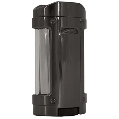 Image of GERMANUS Kaventsmann Jet Flame Lighter in Dark Silver for Candles