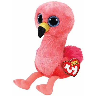 Image of TY Toys 37262 Beanie Boos Gilda Flamingo MED, Multicolored, 24 cm