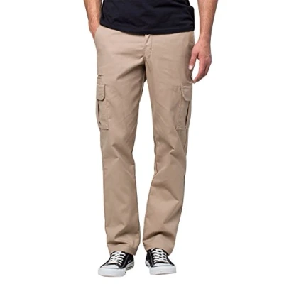 Image of Dickies Men&#039;s Slim Straight Stretch Twill Cargo Pant, Desert Sand V1, 28W x 32L
