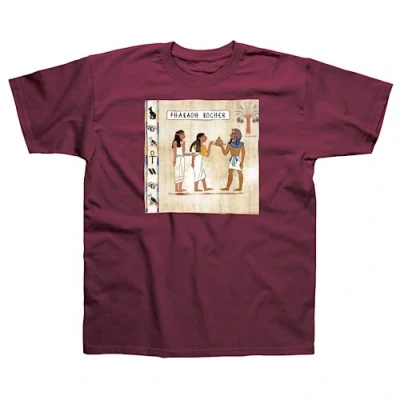 Image of Hysterical Heritage Funny T Shirt for Men (Ancient Egypt Design). Graphic Shirt. Machine Washable Mens 100% Cotton Men. History Teacher Genuine Merchandise Maroon