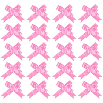 Image of LOVETRENDS Pull Bows Baby Pink Pack of 20 Ribbons for Making Butterfly Great Present Wrapping and as a Party Decoration