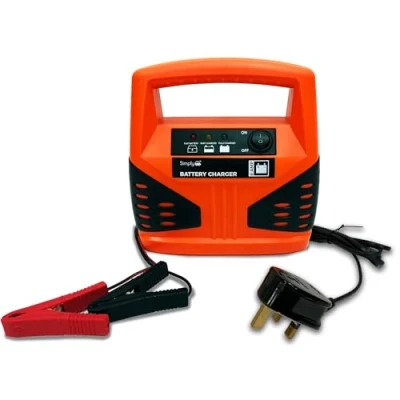 Image of Simply SBC6 Portable Car Battery Charger 12V,Black Red