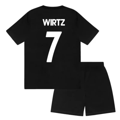 Image of Liverpool FC Boys Wirtz 7 Sublimation Short Pyjamas Black 8 9 Years