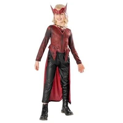 Image of Rubie&#039;s 3015383 4 301538 Dr Strange Scarlett Witch Deluxe, Girls, Multicoloured, 3 Years
