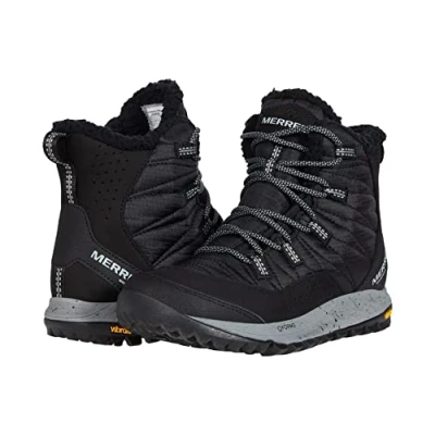 Image of Merrell Women&#039;s Antora Sneaker Boot WP Walking Boot, Black, 4.5