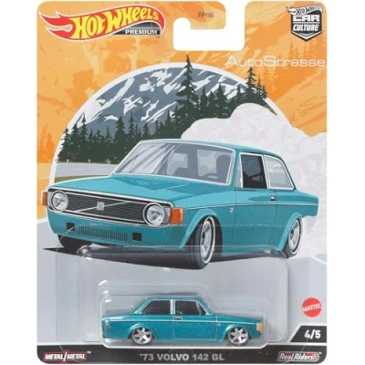 Image of Hot Wheels Volvo 142 GL, Car Culture Circuit Legends Vehicles for Kids 3 Years Old &amp; Up and Adult fans Collectors, Premium Collection of 1:64 Scale Vehicles, HCJ87