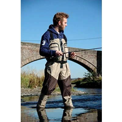 Image of Bison BREATHABLE ZIP FRONT CHEST WADERS LARGE