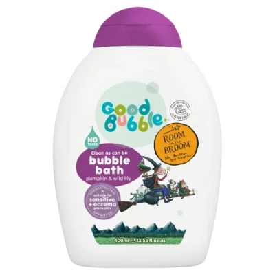 Image of Good Bubble Room On The Broom Bath With Pumpkin &amp; Wild Lily 400ml Tear Free Baby for Sensitive Eczema Prone Skin Vegan Friendly Toddlers