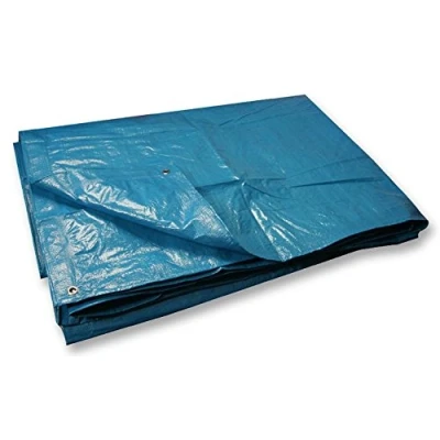 Image of Duratool D00067 Polyethylene Tarpaulin, 18ft x 12ft, Blue