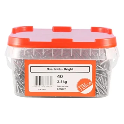 Image of TIMco Bright Oval Nails (2.5kg TUB) 40mm
