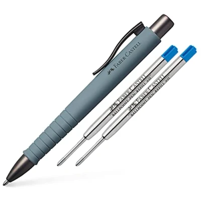 Image of Faber Castell Poly Ball XB ballpoint pen (urban stone grey, + refills)