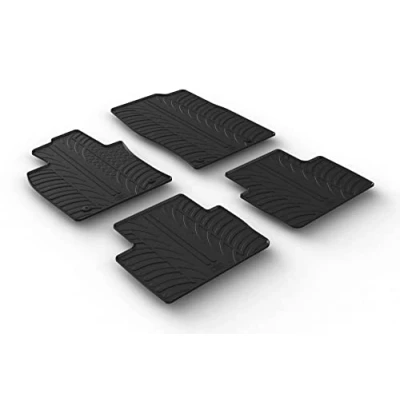 Image of Gledring 0226 Set of Rubber Mats Mazda CX 30 8/2019 (T Profile 4 Pieces + Mounting Clips), Black,