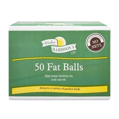 Image of Walter Harrison&#039;s Wild Bird Fat Balls Premium High Energy Food For The Winter x 50