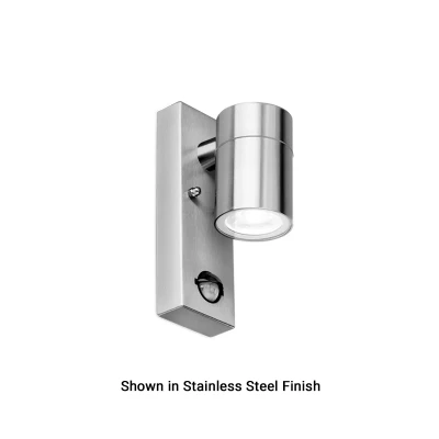 Image of Walle GU10 IP44 Down PIR Wall Light White Aurora