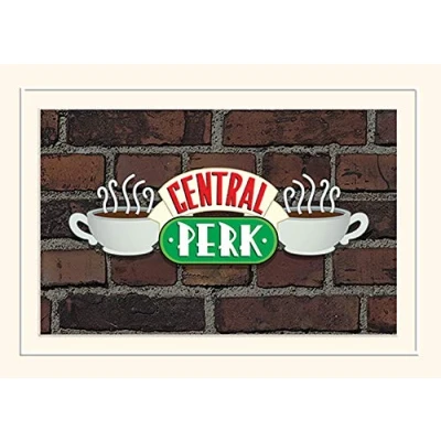Image of Pyramid International Friends (Central Perk Sign) Mounted Print Memorabilia 30 x 40cm, Paper, Multicoloured, 40 1.3 cm