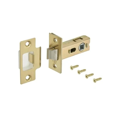 Image of Satin Brass Tubular Mortice Latch for Doors 63mm / 45mm Backset