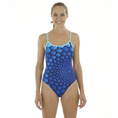 Image of Zoggs Women&#039;s Congo Aqua Back Swimsuit Blue, 30/6 Inch