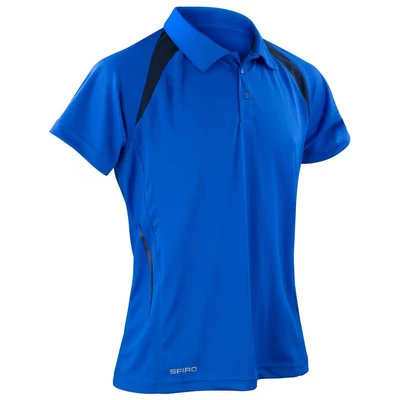 Image of Spiro Men&#039;s Team Spirit Polo T Shirt Royal/Navy, 2X Large