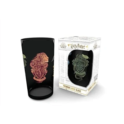 Image of GB eye Harry Potter Animals Crest 400ml Glass