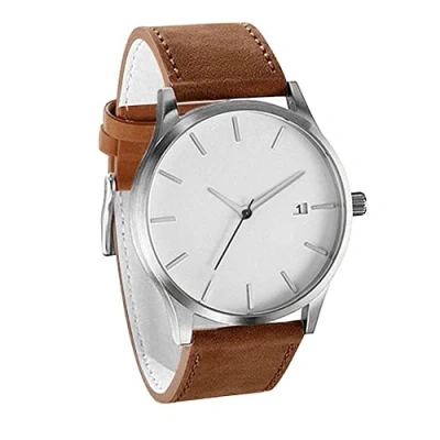 Image of HULKAY Mens Watches Ultra Thin Analog Quartz Watch Fashion Business Casual Cool Waterproof Men&#039;s Simple Wrist Date for Men(B,One Size)