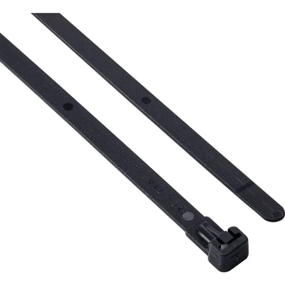 Image of HellermannTyton Cable Ties, Black, Reusable 250 x 7.6mm