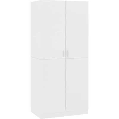 Image of vidaXL Wardrobe White 80x52x180 cm Engineered wood