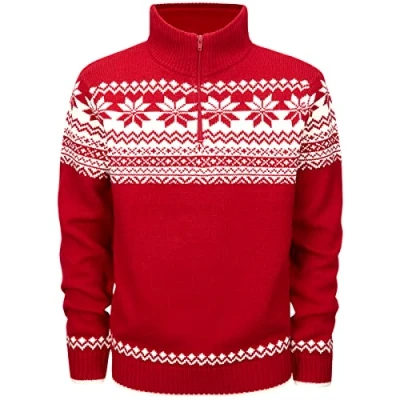Image of Brandit Troyer Norweger Jumper, Men&#039;s, Size: Medium, Red