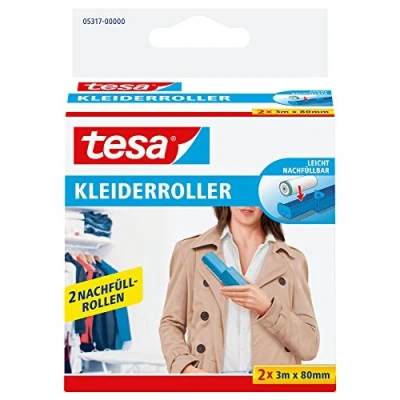 Image of tesa 05317 00000 03 Clothes Roller Brush Refills 2x 3 m x 80 mm