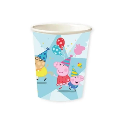 Image of Amscan 9918340 66 Peppa Pig Kids Birthday Party Paper Cups 8 Pack