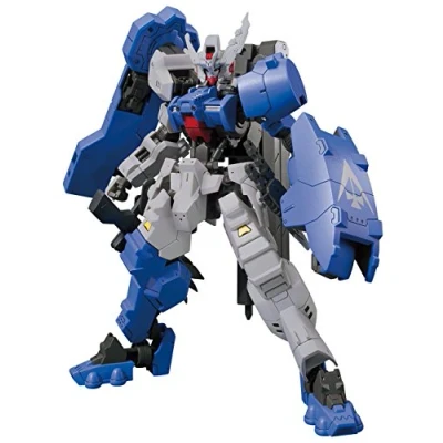 Image of BANDAI BAN216739 Hobby Gundam Astaroth Rinascimento Model Kit Figure, Gray, Red, 8 Inches