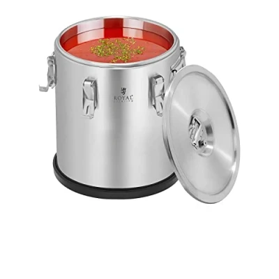 Image of Royal Catering Thermal Container Thermobox Warming (20 Litres, Stainless Steel, Stackable)