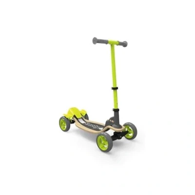Image of Patinette 4 roues S CRUISER SMOBY Deck bois souple et antidérapant Frein métal Guidon réglable