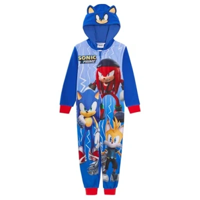 Image of Sonic The Hedgehog Hooded Onesie 9 10 Years Multi
