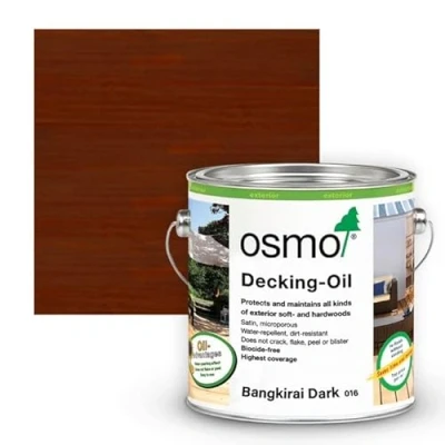 Image of Osmo Bangkirai Dark Exterior Wood &amp; Decking Oil 016 750ml