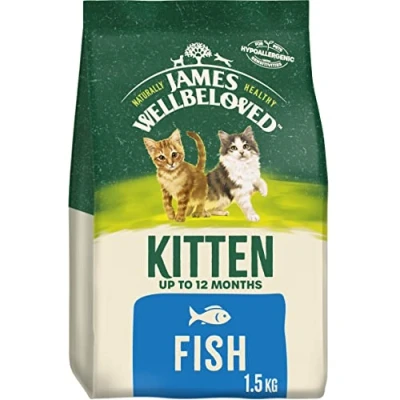 Image of James Wellbeloved Junior Fish 1.5 kg Bag, Hypoallergenic Kitten Dry Cat Food