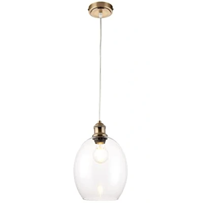 Image of National Lighting Pendant Ceiling Light Adjustable Hanging lamp Fitting LED Semi Flush with Tulip Dome Lampshade Dimmable Kitchen Island Rose E27 Brass