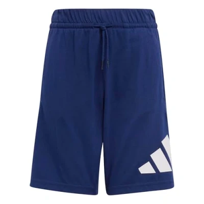 Image of adidas Unisex Kids Essentials Big Logo Shorts, Dark Blue/White, 11 12 Years