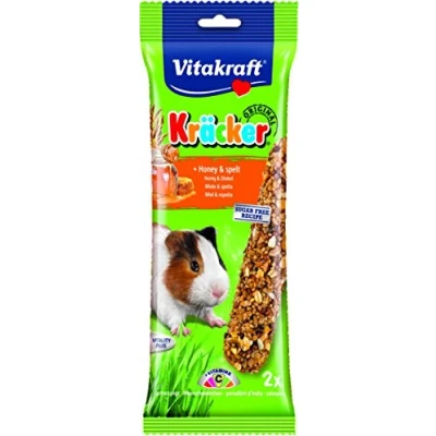 Image of Vitakraft Kracker Guinea Pig Small Animal Food Honey Spelt, Pack of 5