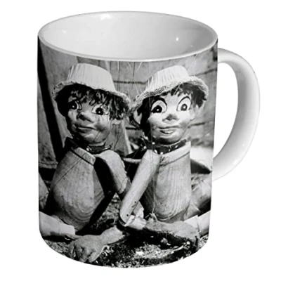 Image of Profiles Bill and Ben The Flower Pot Men Great BW Ceramic Coffee Mug / Cup